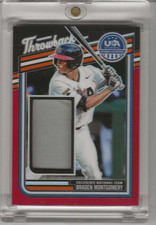 2026 Panini USA Stars & Stripes Prizm Throwback Jersey Braden Montgomery #68/99