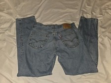 Vintage Levi s 501 Jeans 34x32 Light Wash Grunge Y2K Streetwear Button Fly