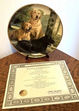 VTG Franklin Mint Porcelain Plate Nigel Hemming Labrador Dog Canine Companions