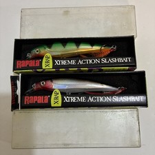 Lot Of 2 Rapala XR-10 Extreme Action Slashbait Perch & Silver X-Rap EX Condition
