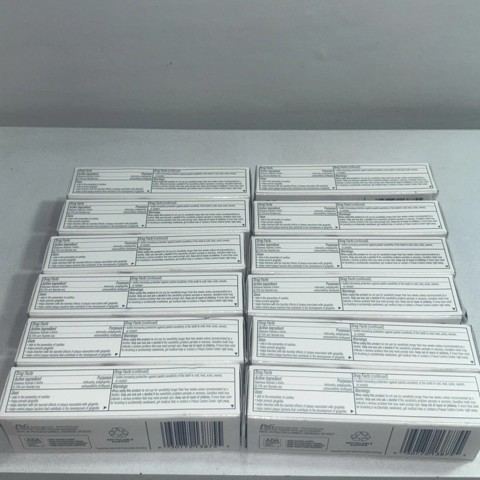 12 nuevas pasta de dientes Crest Pro Health Sensitive y encías tamaño de viaje ligeramente dañada Foto 3 de 4