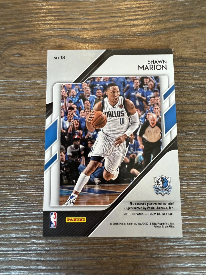 2018-19 Panini Prizm #18 Shawn Marion Sensational Swatches - Image 2 of 2