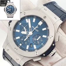 Hublot Big Bang Chronograph 44mm Blue Crocodile Steel 301.SX.7170.LR Papers