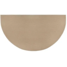 Woodeze 5' Half Round Tan Guardian Fireplace Rug