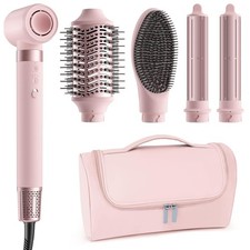 5 in 1 Hot Air Styler Wrap   High-Speed Hair Dryer Brush with Auto Wrap Curlers