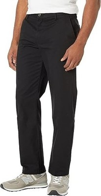 Amazon Essentials Men's Chino Pant Size 40W x 28L Straight-Fit Flat-Front Black