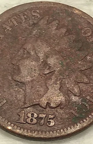 1875 Indian Head Cent Penny 1C # - VG/F - #13677