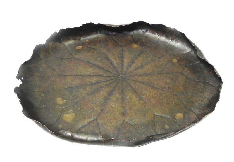 Old Antique Chinese Hammered Copper Tray