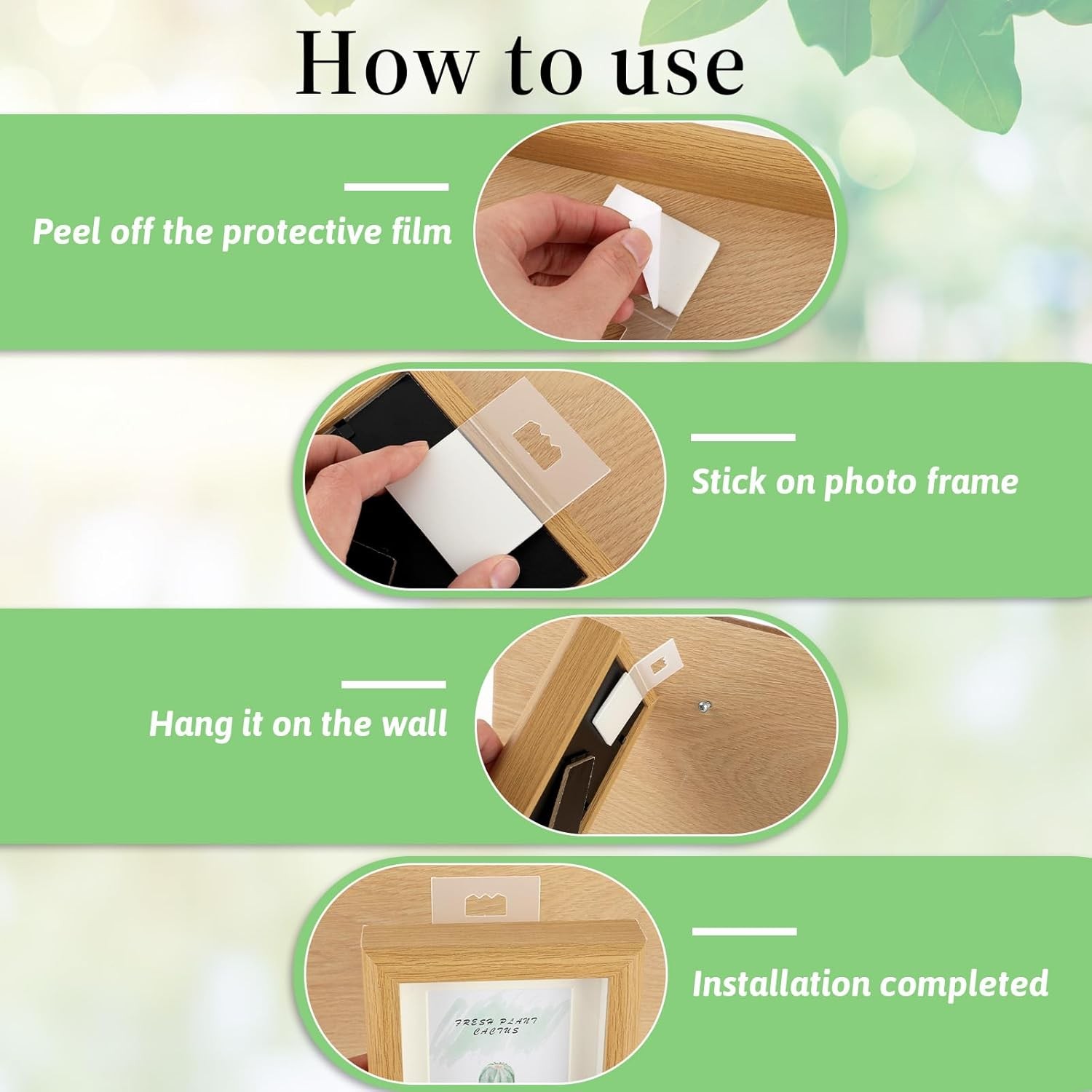 30PCS Adhesive Picture Hangers No Nail Sawtooth Hooks Stick On Wall Frame Hanger