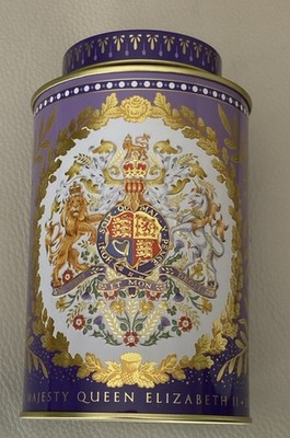 Jubilee Teedose Royal Collection, Queen Elizabeth II Platinum Caddy, leer