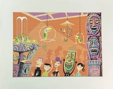 SHAG Josh Agle “One Enchanted Evening” Deluxe Art Print Disney Disneyland Tiki