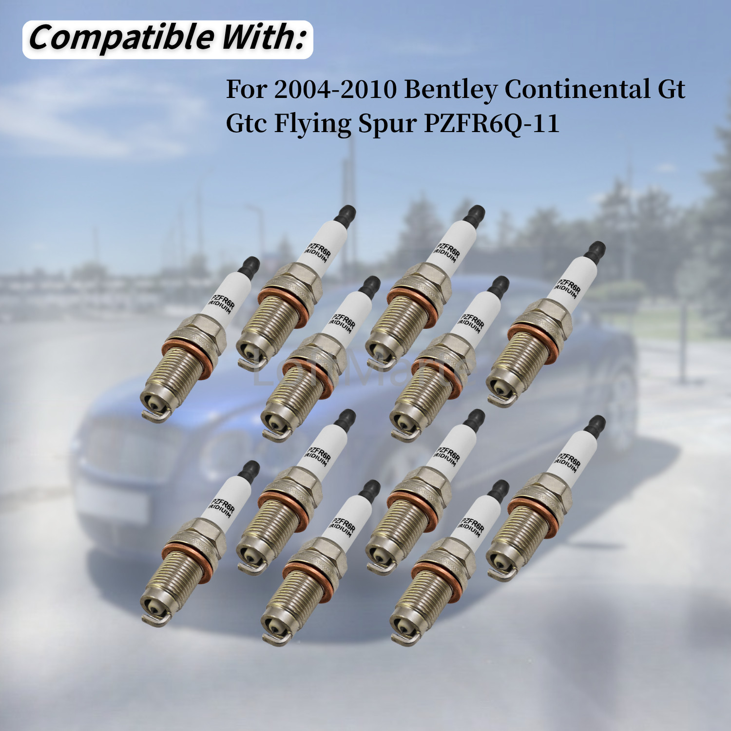 12 PCS Spark Plug 101905600B For 2004-10 Bentley Continental Gt Gtc Flying Spur