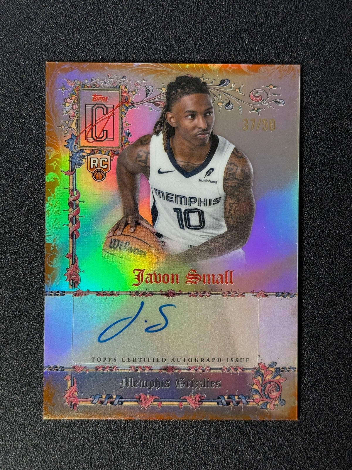 2025-26 Topps Signature Class Javon Small Manuscripts MS-JS Refractor /50