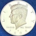 2008-S Kennedy Half Dollar 90% Silver Choice DCAM Proof