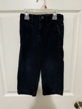Chaps Toddler Boy Blue Corduroy Pants Sz 3T Adjustable Waist Pockets Preppy