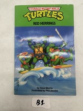 Teenage Mutant Ninja Turtles Red Herrings Paperback Book Dave Morris TMNT