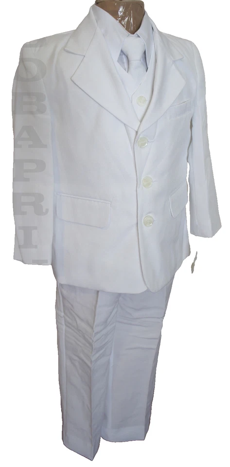 NEW 5 pcs Boys Communion/Baptism, Ring Bearer, Recital White Suit Set, Sz 5 - image 4 of 4