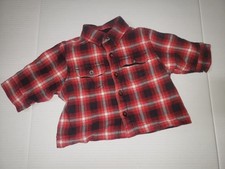 Childrens Place Boys Cotton Red Black Plaid Casual Work Outdoors Jacket 6-9M