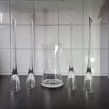 Set Campane Degustazione Vino Calici Senza Appoggio Base + Caraffa Decantatore