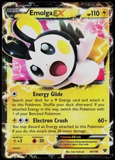 Carta Pokemon Emolga EX 46/146 Holo EX rara XY molto giocata