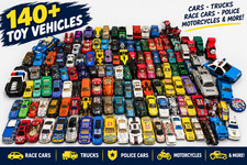Huge Lot 143 Toy Cars Hot Wheels Matchbox Trucks Race Police Vintage Mixed 1970s