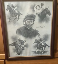 Vintage/Retro  Lester Piggott Print By Steve Mac 1995