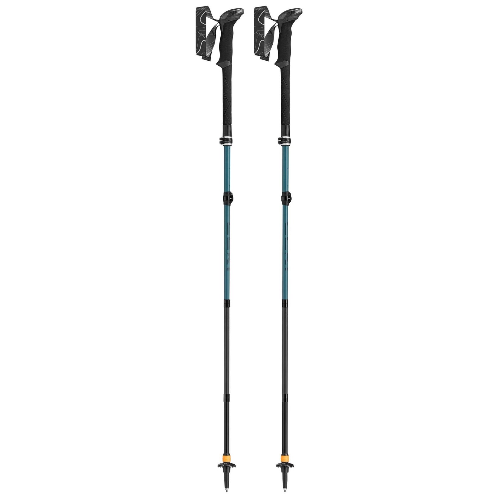 Leki Makalu FX Carbon AS Walking Poles - Pair: Green Blue Light