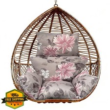 Yefound Floral Egg Chair Cushion Pink Grey Hanging Basket Swing Pad Headrest