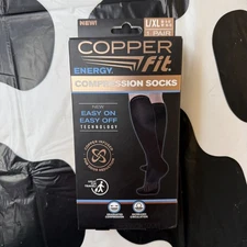 Copper Fit Energy Compression Socks - Size L/XL - Black