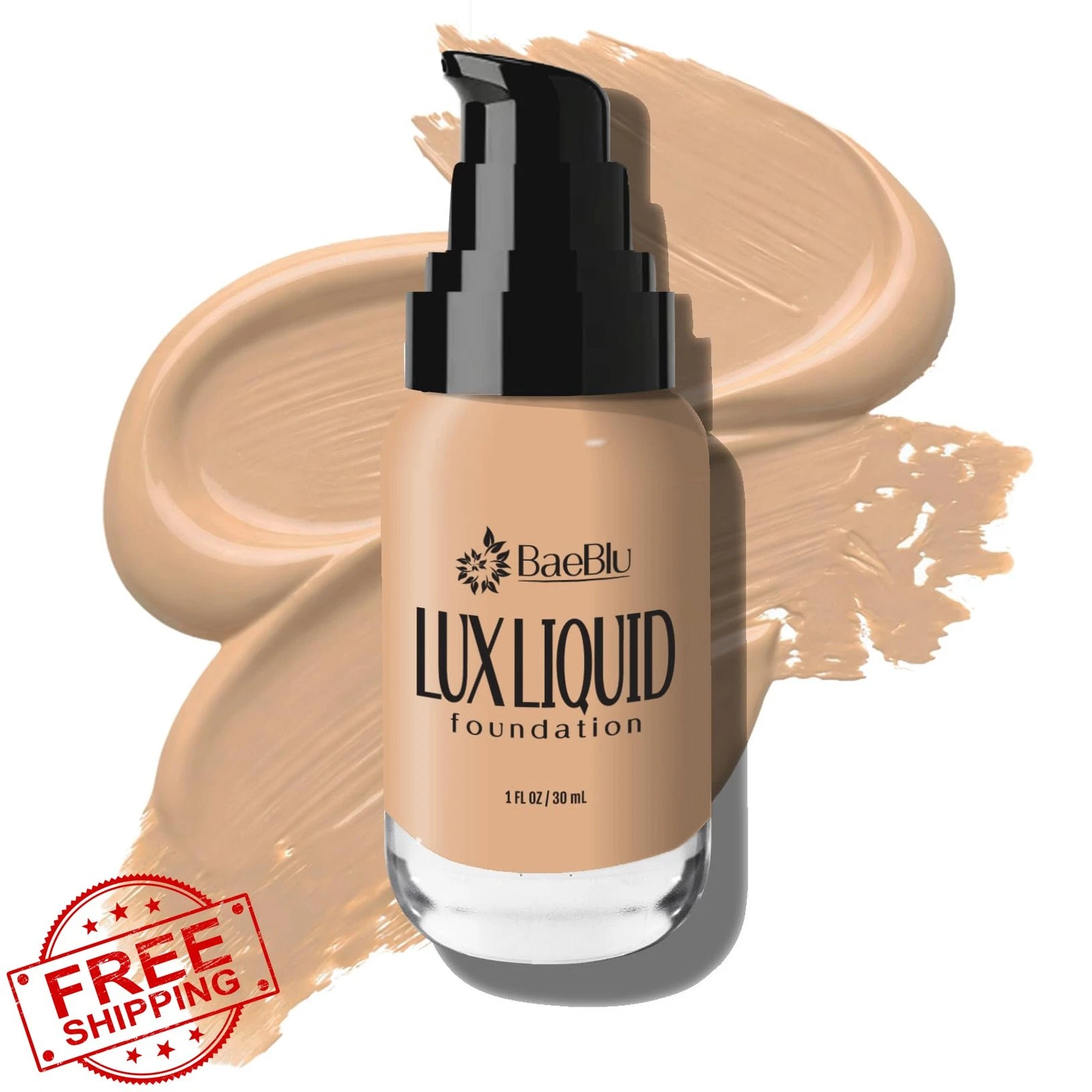 BaeBlu Organic Aloe LUX Liquid Foundation Cappuccino