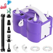 Electric Balloon Pump, 3-in-1 Portable Air Pump for Inflatables and Balloons,...