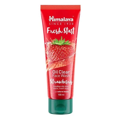 100ml Himalaya Fresh Oil Clear Face Wash, Strawberry, deep cleansing action - Image 1 of 4