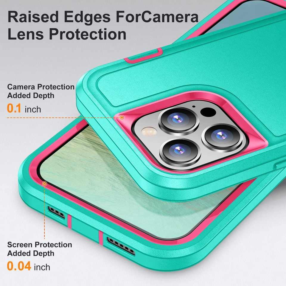 For iPhone 15 Pro Max 14 13 12 11 XR XS Phone Case Heavy Duty Shockproof Cover - Image 4 of 4