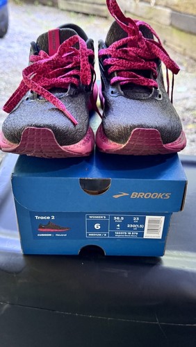 Brooks Trace 2 Women's Road Running Shoes Size 6 Black And Pink Cushion Neutral - Picture 11 of 14