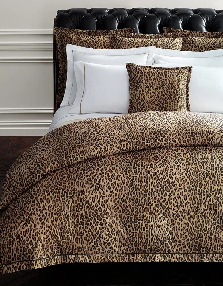 NEW RALPH LAUREN HOME THROW PILLOW FEATHER LEOPARD ANIMAL AFRICA SAFARI THEME - Image 2 of 4