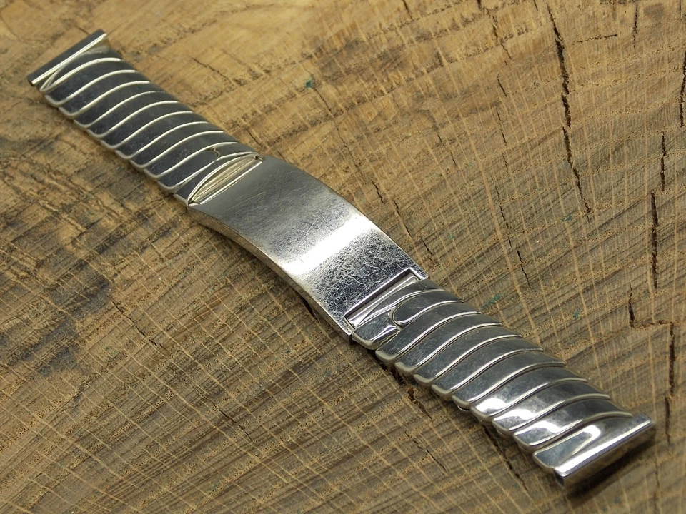 Flex-Let Vintage NOS Unused Engravable Watch Band 16mm Sterling Plaque Expansion - Image 2 of 4