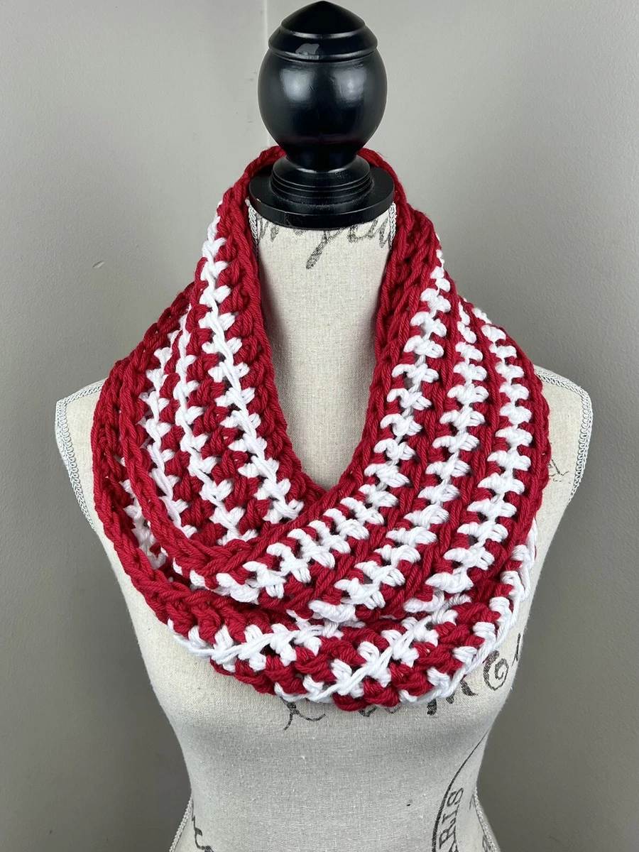 black and white crochet scarf