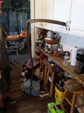 Vintage/Antique Sythe Grim Reaper style-solid wood with wicked metal blade