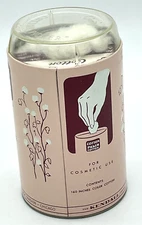 Cosmetics Cotton Vanity Tin CURITY Kendall Bauer Black USA NEW Vintage