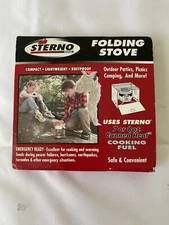 Vintage Sterno Outdoor Folding Camp Stove Compact Camping Picnic Tailgating