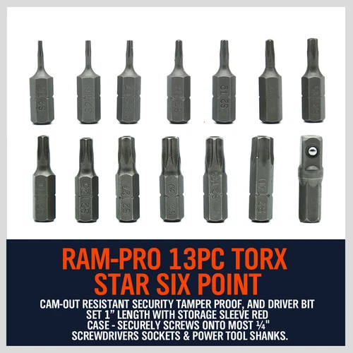 Proof Security Torq Hex Star Spanner Tri Wing Screwdriver 14 Torx Bit Set Tamper - Picture 8 of 11