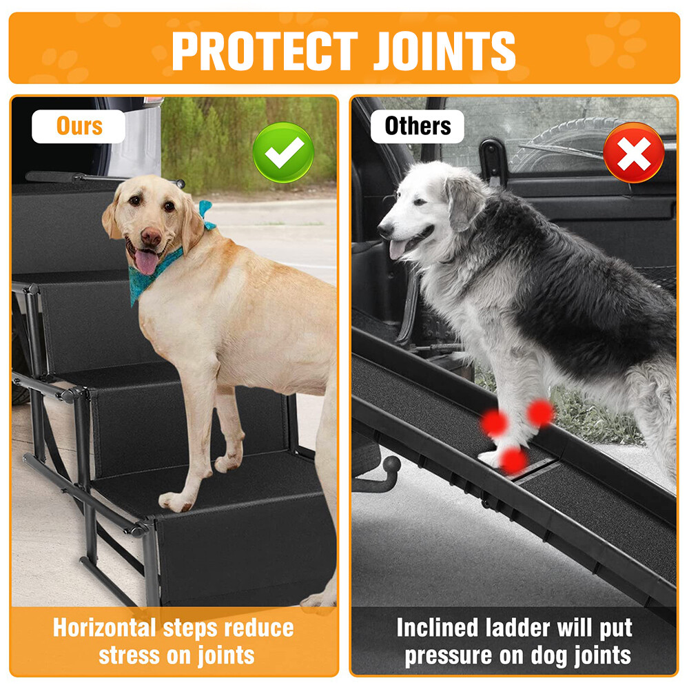 Portable Folding Pet Dog Ramp Car Boot Access Steps Ladder Stairs