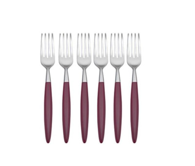 Oneida Terrace Berry Set of 6 Salad Forks 7 1/4'' Quality Stainless Outdoor Use