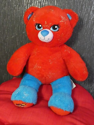 BUILD-A-BEAR WORKSHOP RED & BLUE BEAR DC COMICS ORIGINALS WONDER WOMAN 16''