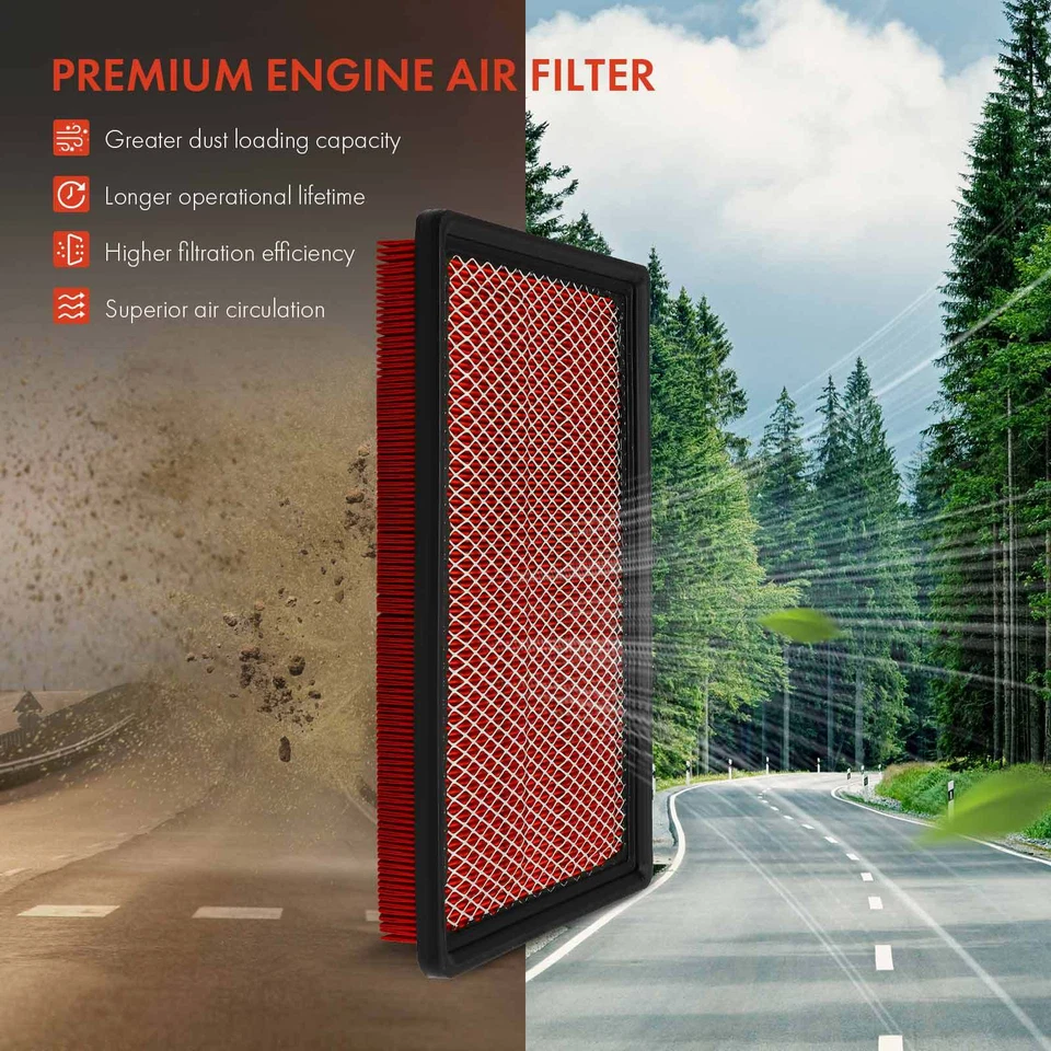 Filtro de aire de motor de alto rendimiento para Chevrolet Malibu Oldsmobile Alero Pontiac Foto 3 de 4