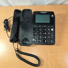 AT&T CL2940 Corded Phone w/ Speakerphone Extra-Large Tilt Display/Buttons Black