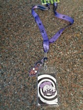 Beetlejuice Lanyard with Shrunken Head Rubber Charm ID Badge Holder NEW