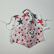 Reusable Kids Cotton Face Mask w/ PM2.5 Filter, Breathing Valve, Soft