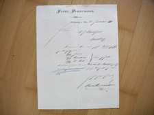 BOIZENBURG/Elbe 1900, HEINR. HENNEMANN, Litho, Rechnung Autograph38