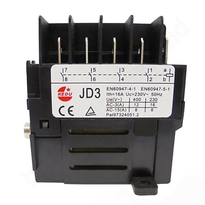 Motorschütz (Relais) KEDU JD3 400V 50Hz mit 4 Schließer,10 pin